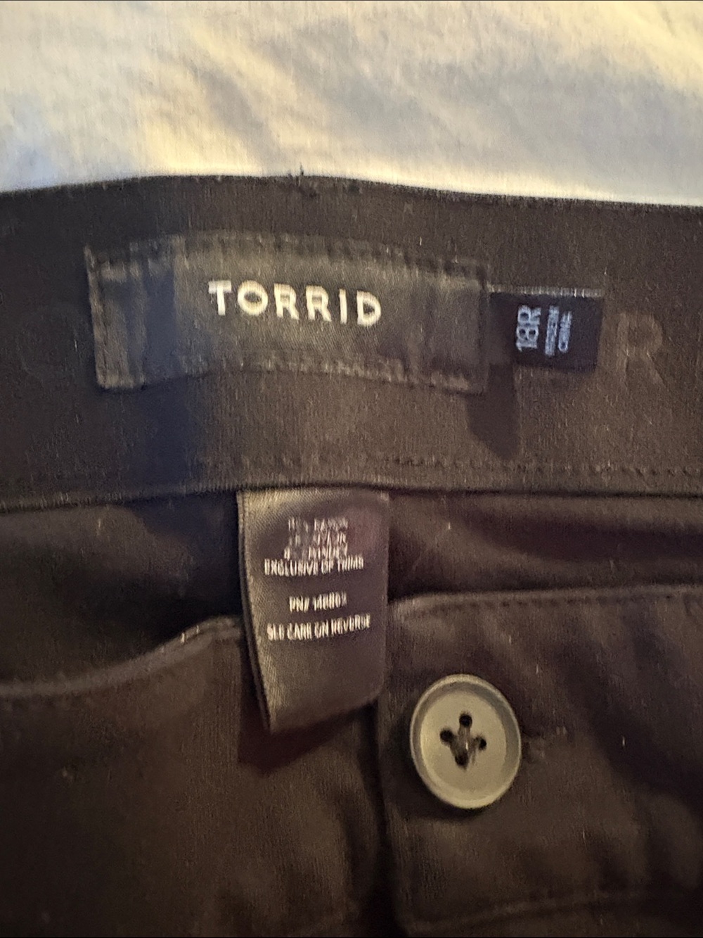 torrid Black High-Rise Button Front Pants